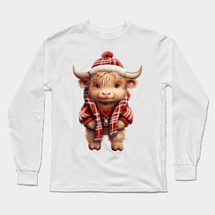 Christmas Baby Highland Cow #6 Long Sleeve T-Shirt